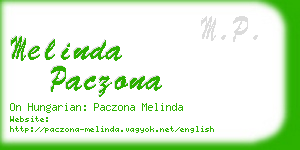 melinda paczona business card